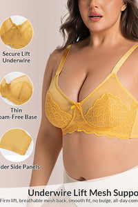 Willluxe® Scalloped Mermaid Lace Unlined Full Cup Underwire Bra - Plus Size