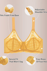 Willluxe® Scalloped Mermaid Lace Unlined Full Cup Underwire Bra - Plus Size