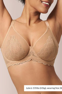 Willluxe® Scalloped Mermaid Lace Unlined Full Cup Underwire Bra - Plus Size
