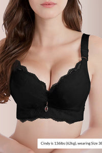 Willluxe® Full Coverage Floral Lace Push-Up Shaping Bra