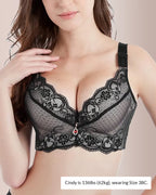 Willluxe® Full Coverage Floral Lace Push-Up Shaping Bra