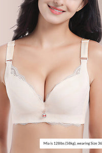 Willluxe® Full Coverage Floral Lace Push-Up Shaping Bra