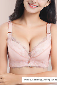 Willluxe® Full Coverage Floral Lace Push-Up Shaping Bra