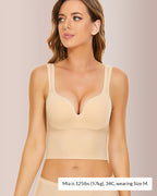 Willluxe® Seamless Deep-V Shaping Bra With Wide Straps