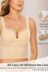 Willluxe® Seamless Deep-V Shaping Bra With Wide Straps