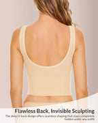 Willluxe® Seamless Deep-V Shaping Bra With Wide Straps