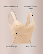 Willluxe® Seamless Deep-V Shaping Bra With Wide Straps