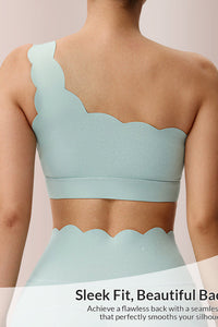 Willluxe® Scalloped Asymmetrical Yoga Bra