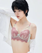 Willluxe® French Eyelash Lace Wireless Push-Up Bra