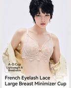Willluxe® French Eyelash Lace Wireless Push-Up Bra