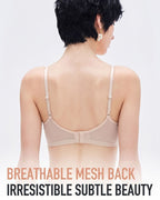 Willluxe® French Eyelash Lace Wireless Push-Up Bra