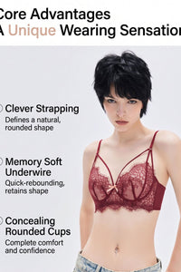 Willluxe® French Eyelash Lace Wireless Push-Up Bra