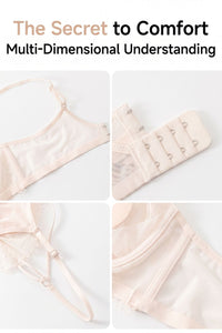 Willluxe® French Eyelash Lace Wireless Push-Up Bra