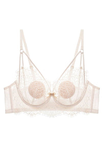 Willluxe® French Eyelash Lace Wireless Push-Up Bra