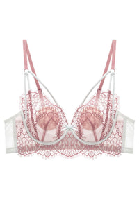 Willluxe® French Eyelash Lace Wireless Push-Up Bra