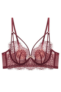 Willluxe® French Eyelash Lace Wireless Push-Up Bra
