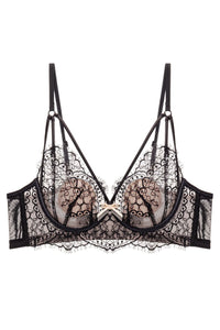 Willluxe® French Eyelash Lace Wireless Push-Up Bra