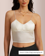 Willluxe® French Silk Satin Camisole - Wire-Free Triangle Bralette