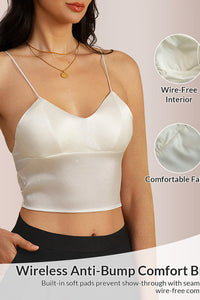 Willluxe® French Silk Satin Camisole - Wire-Free Triangle Bralette