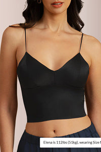 Willluxe® French Silk Satin Camisole - Wire-Free Triangle Bralette