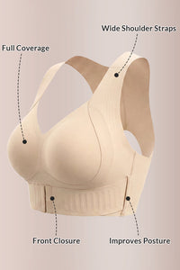 Willluxe® Seamless Posture Corrector Wireless Bra - Front Closure Lift & Support