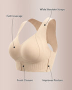 Willluxe® Seamless Posture Corrector Wireless Bra - Front Closure Lift & Support