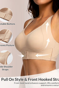 Willluxe® Seamless Posture Corrector Wireless Bra - Front Closure Lift & Support