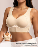 Willluxe® Seamless Posture Corrector Wireless Bra - Front Closure Lift & Support