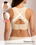 Willluxe® Seamless Posture Corrector Wireless Bra - Front Closure Lift & Support
