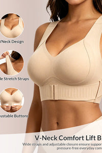 Willluxe® Seamless Posture Corrector Wireless Bra - Front Closure Lift & Support