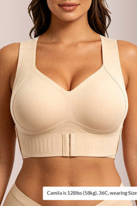 Willluxe® Seamless Posture Corrector Wireless Bra - Front Closure Lift & Support