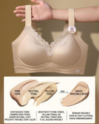 Willluxe® Seamless Molded Cup Sculpting Jelly Support Bra