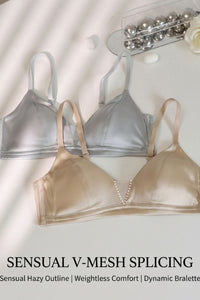 Willluxe® French Silk Sheer Mesh Triangle Cup Bra