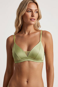 Willluxe® French Silk Sheer Mesh Triangle Cup Bra