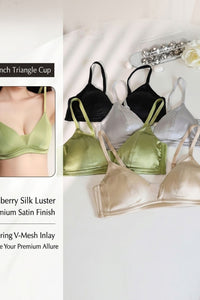 Willluxe® French Silk Sheer Mesh Triangle Cup Bra