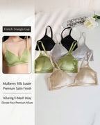Willluxe® French Silk Sheer Mesh Triangle Cup Bra