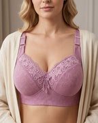 Willluxe® Plus Size Luxury Lace Wireless Support Bra