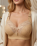 Willluxe® Plus Size Luxury Lace Wireless Support Bra