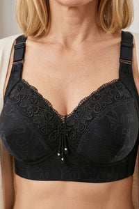 Willluxe® Plus Size Luxury Lace Wireless Support Bra