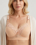 Willluxe® Plus Size Luxury Lace Wireless Support Bra