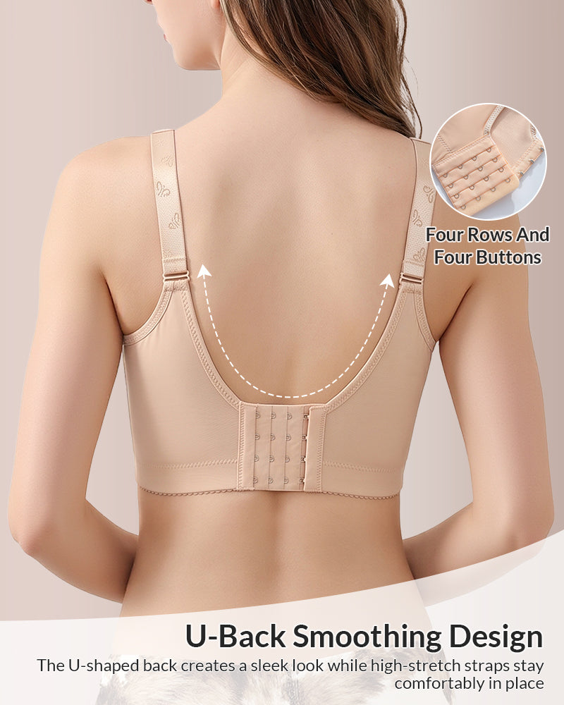 Willluxe® Breathable Underwire Plus Size Push-Up Bra