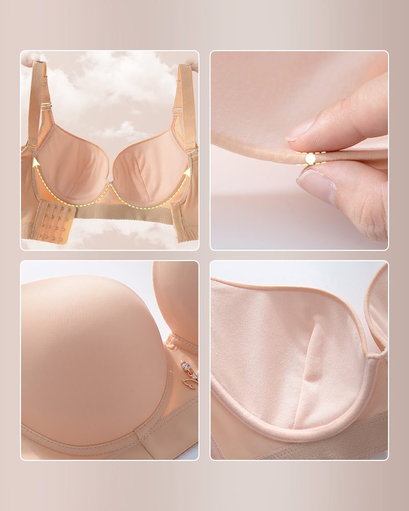 Willluxe® Breathable Underwire Plus Size Push-Up Bra