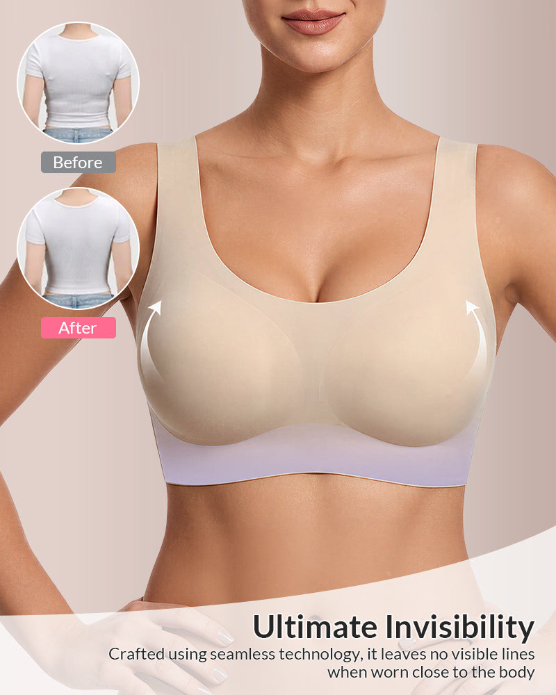 Willluxe® Seamless Jelly Dot Wireless Bra - Smooth & Comfortable Vest