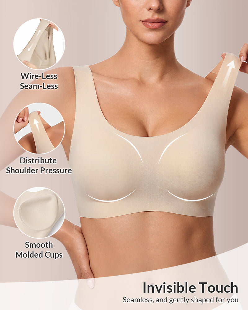 Willluxe® Seamless Jelly Dot Wireless Bra - Smooth & Comfortable Vest
