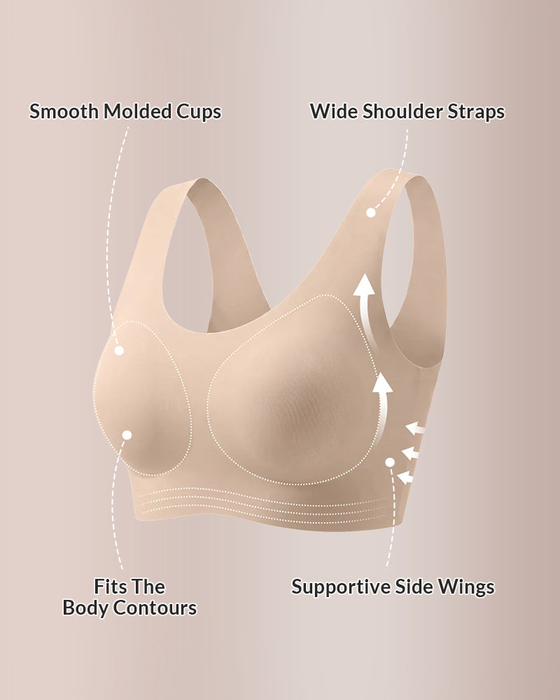 Willluxe® Seamless Jelly Dot Wireless Bra - Smooth & Comfortable Vest