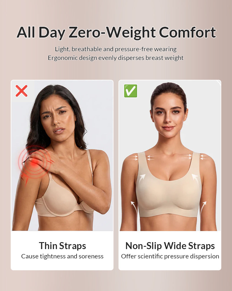 Willluxe® Seamless Jelly Dot Wireless Bra - Smooth & Comfortable Vest