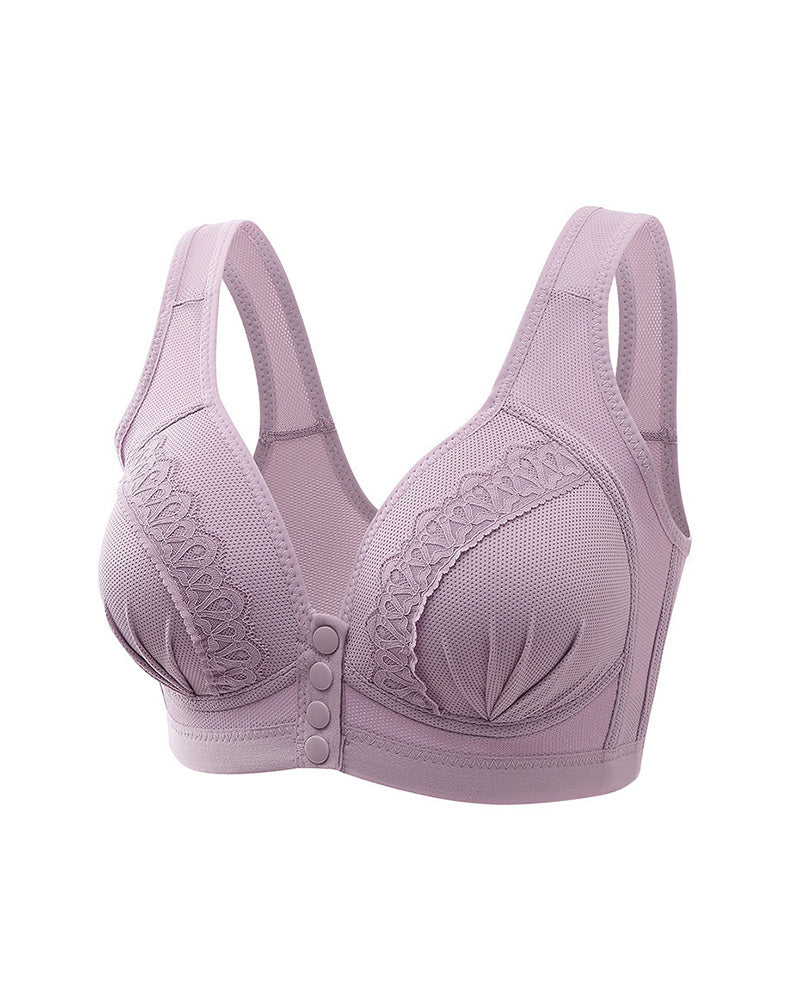 Willluxe® Easy Wear Front-Closure Wire-Free Full Coverage Bra