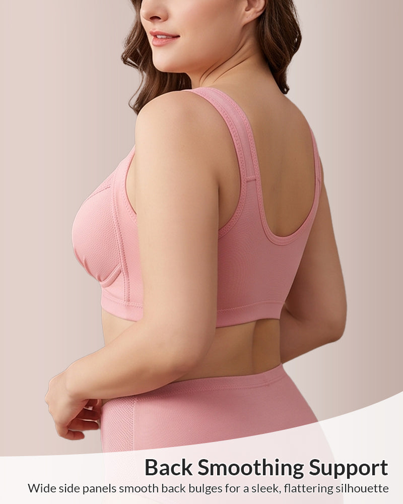 Willluxe® Easy Wear Front-Closure Wire-Free Full Coverage Bra