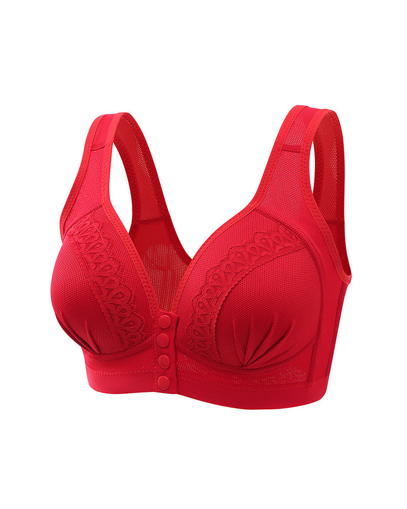 Willluxe® Easy Wear Front-Closure Wire-Free Full Coverage Bra
