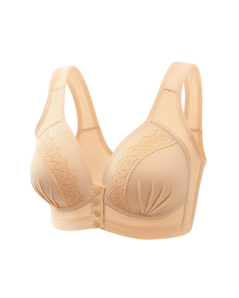 Willluxe® Easy Wear Front-Closure Wire-Free Full Coverage Bra